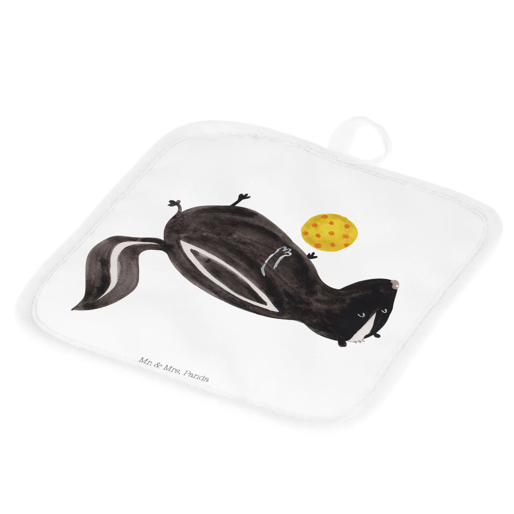 2-elementowy zestaw podkładek pod garnki skunks piłka topfhalter, Topfuntersetzer, Topflappen Set, 2er Set Topflappen, Topfhandschuhe, Topflappenset, Topflappen, Topflappen 2er Set, Stinktier, Skunk, Raubtier, Wildtier, Verspielt, Stinker, Weisheit, Stinki