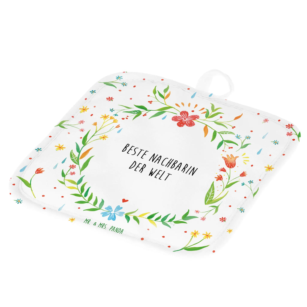 2-elementowy zestaw podkładek pod garnki Nachbarin Topfuntersetzer, Ofenhandschuh, Topflappen 2er Set, Topfhandschuh, Topflappenset, Topflappen Set, Ofenhandschuhe, Topflappen mit Spruch, Topfhandschuhe, Topflappen, Schöne Topflappen, Topflappen lustig, Geschenk