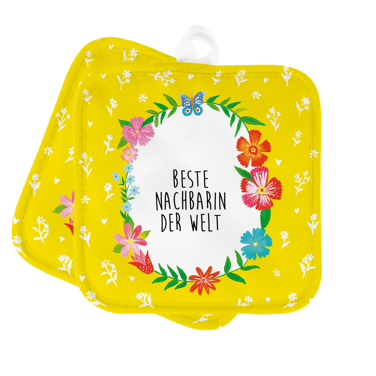 2er Set Topflappen  Nachbarin Topflappenset, Ofenlappen, 2er Set Topflappen, Zwei Topflappen, Topflappen 2er Set, Topflappen Set, Topflappen im Doppelpack, Kochlappen, Topfuntersetzer, topfhalter, Doppel Topflappen, Topflappen, Geschenk