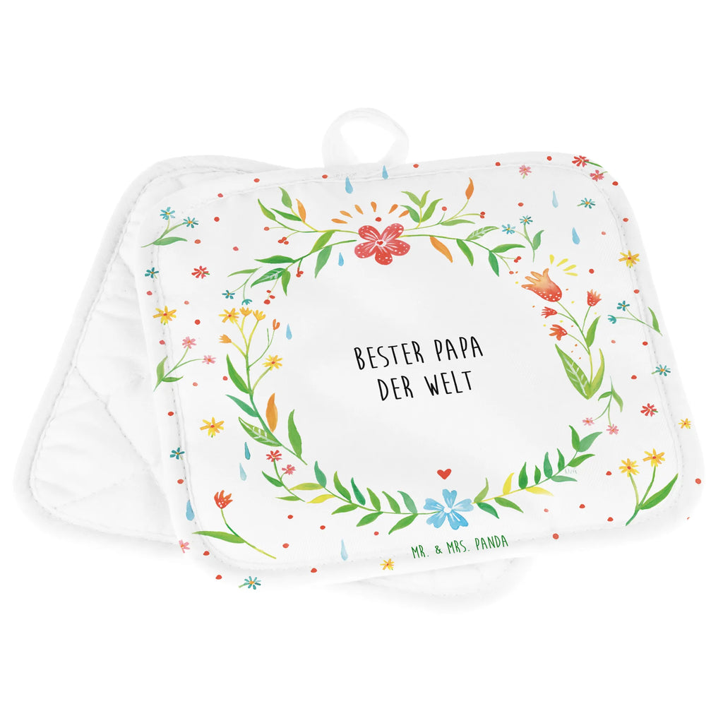 Pot holder Papa potholders, oven mitts, baking, oven glove, set, oven cloth set, gloves, cooking, kitchen, flower love sea of flowers flower meadow