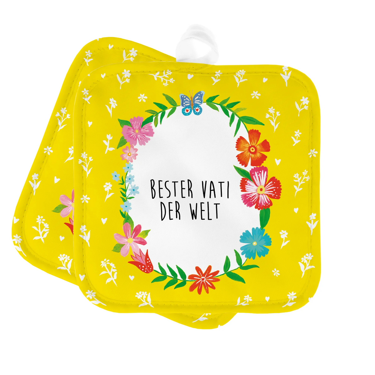 Pot holder Vati Topflappen im Doppelpack, Topflappenset, Ofenlappen, Doppel Topflappen, Topfuntersetzer, Zwei Topflappen, Topflappen Set, 2er Set Topflappen, Topflappen 2er Set, topfhalter, Topflappen, Kochlappen, Geschenk
