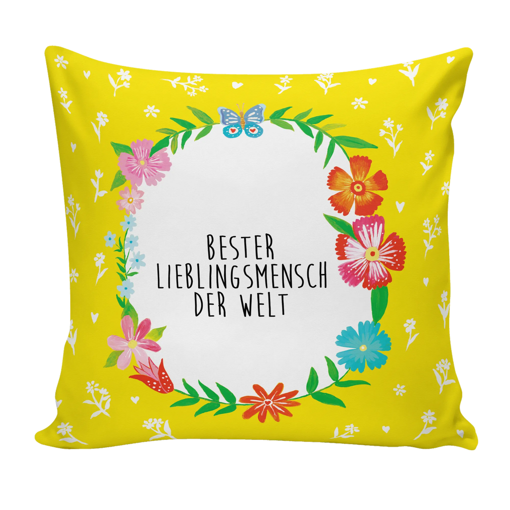 Cushion Lieblingsmensch sofa, pillow case, couch, cushion, pad, Pillow, fluffy, 40x40, pillows, settee, 40 x 40, bedroom, bed, soft, Flowers Love Flower