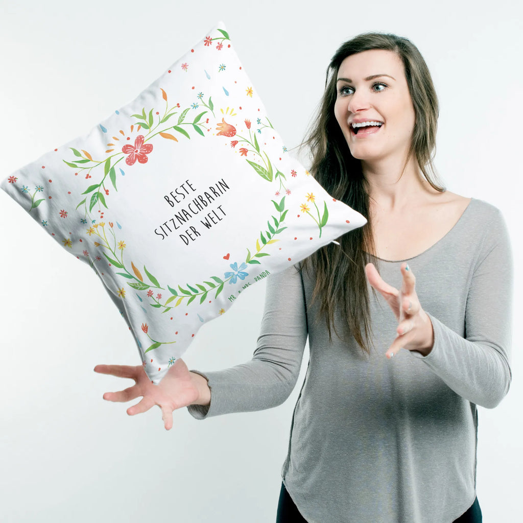 Cushion Sitznachbarin pillows, bed, soft, pad, settee, couch, fluffy, bedroom, sofa, 40 x 40, 40x40, Pillow, pillow case, cushion, flower love sea of flowers flower meadow