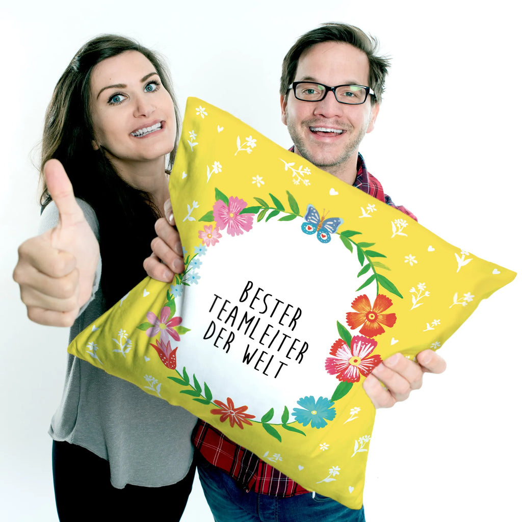 Cushion Teamleiter 40 x 40, pad, pillows, soft, fluffy, bedroom, bed, settee, pillow case, cushion, Pillow, sofa, couch, 40x40, Flowers Love Flower