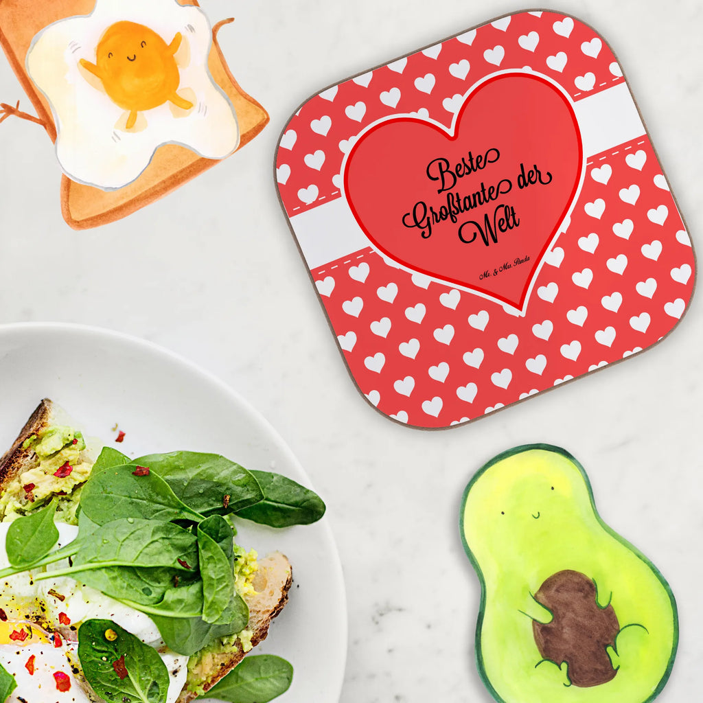 Square coaster Großtante gifts, breakfast, Coasters, glass coasters, party, presents, gift, Heart Love In Love Thank You Birthday Best Best Thank You