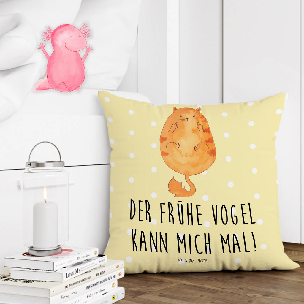 40x40 poduszka Kot ranny ptaszek Kot, motyw kotów, miłośnik kotów, dekoracje z kotami, przyjaciel kotów, entuzjasta kotów, produkty dla kotów, artykuły dla kotów, akcesoria dla kotów, pamiątki z kotami, produkty dla miłośników kotów, motywy kotów