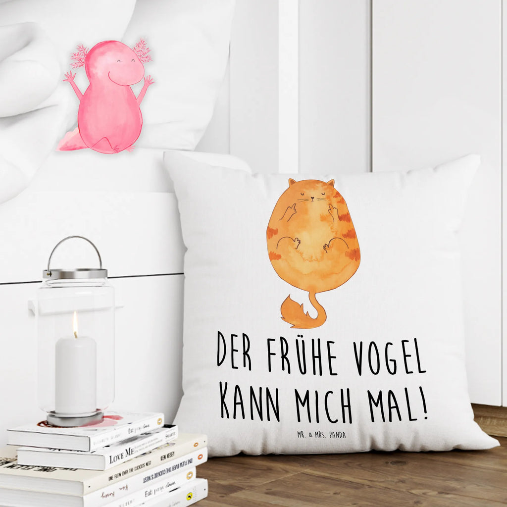 40x40 poduszka Kot ranny ptaszek Kot, motyw kotów, miłośnik kotów, dekoracje z kotami, przyjaciel kotów, entuzjasta kotów, produkty dla kotów, artykuły dla kotów, akcesoria dla kotów, pamiątki z kotami, produkty dla miłośników kotów, motywy kotów