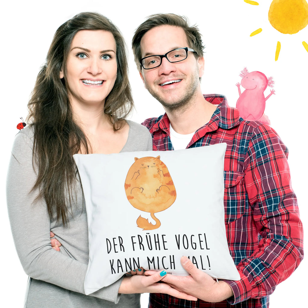 40x40 poduszka Kot ranny ptaszek Kot, motyw kotów, miłośnik kotów, dekoracje z kotami, przyjaciel kotów, entuzjasta kotów, produkty dla kotów, artykuły dla kotów, akcesoria dla kotów, pamiątki z kotami, produkty dla miłośników kotów, motywy kotów