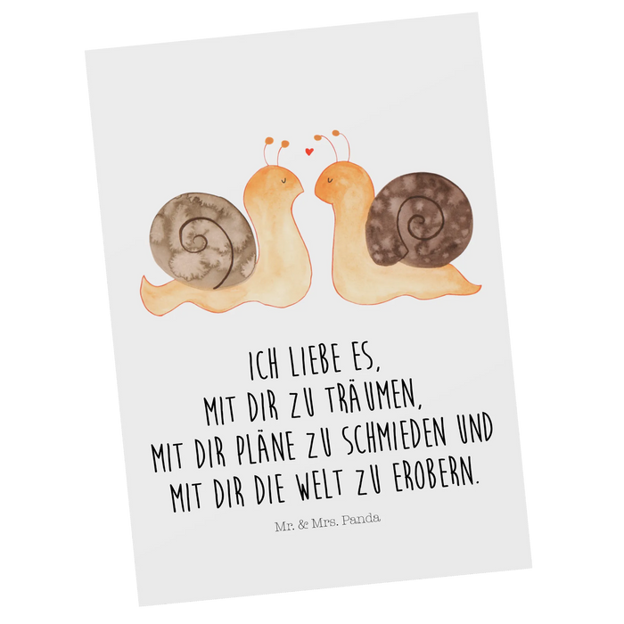 Postcard Snails in love