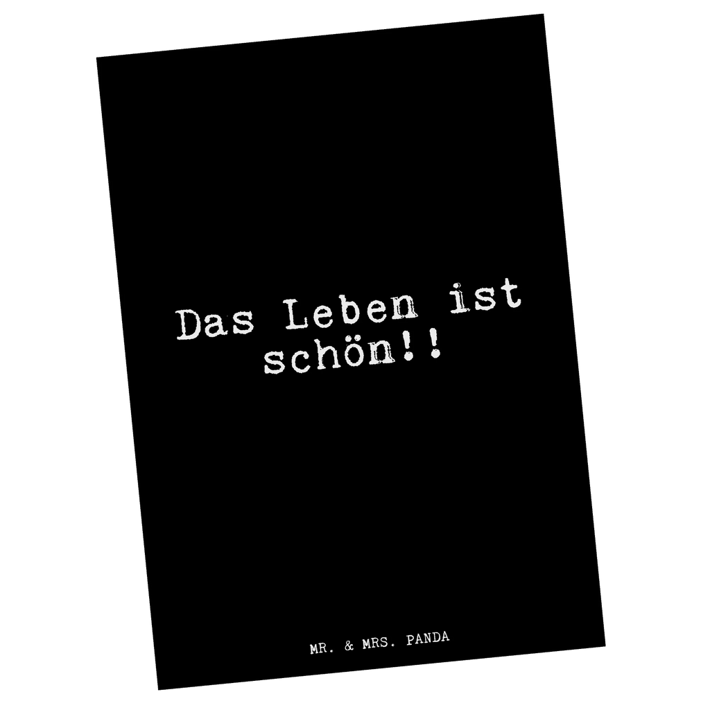 Postcard Das Leben ist schön!!... gift, gift card, invitation, paper, letter, card, postcards, Postcard, invitation card, saying, sayings, funny, wisdom, quotes, Glizzer Spell Proverbs Wisdom Quotes Funny Wisdom Words