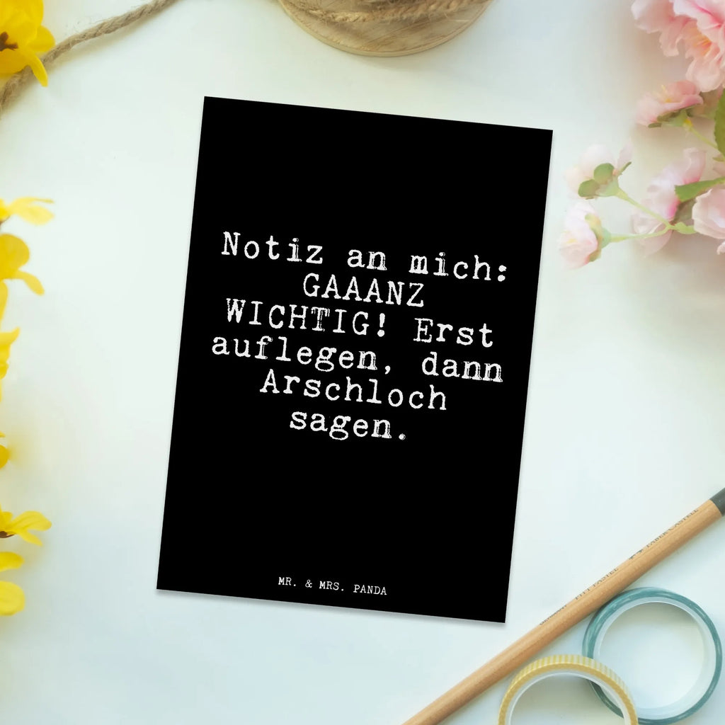 Postcard Notiz an mich: GAAANZ... Postcard, postcards, invitation card, gift card, letter, card, gift, paper, invitation, saying, sayings, funny, wisdom, quotes, Glizzer Spell Proverbs Wisdom Quotes Funny Wisdom Words