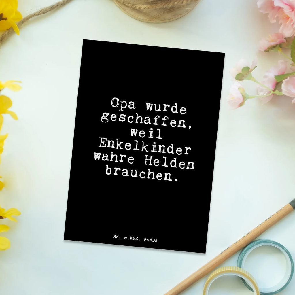 Pocztówka Opa wurde geschaffen, weil... Postkarte, Karte, Geschenkkarte, Grußkarte, Einladung, Ansichtskarte, Geburtstagskarte, Einladungskarte, Dankeskarte, Ansichtskarten, Einladung Geburtstag, Einladungskarten Geburtstag, Spruch, Sprüche, lustige Sprüche, Weisheiten, Zitate, Spruch Geschenke, Glizer Spruch Sprüche Weisheiten Zitate Lustig Weisheit Worte