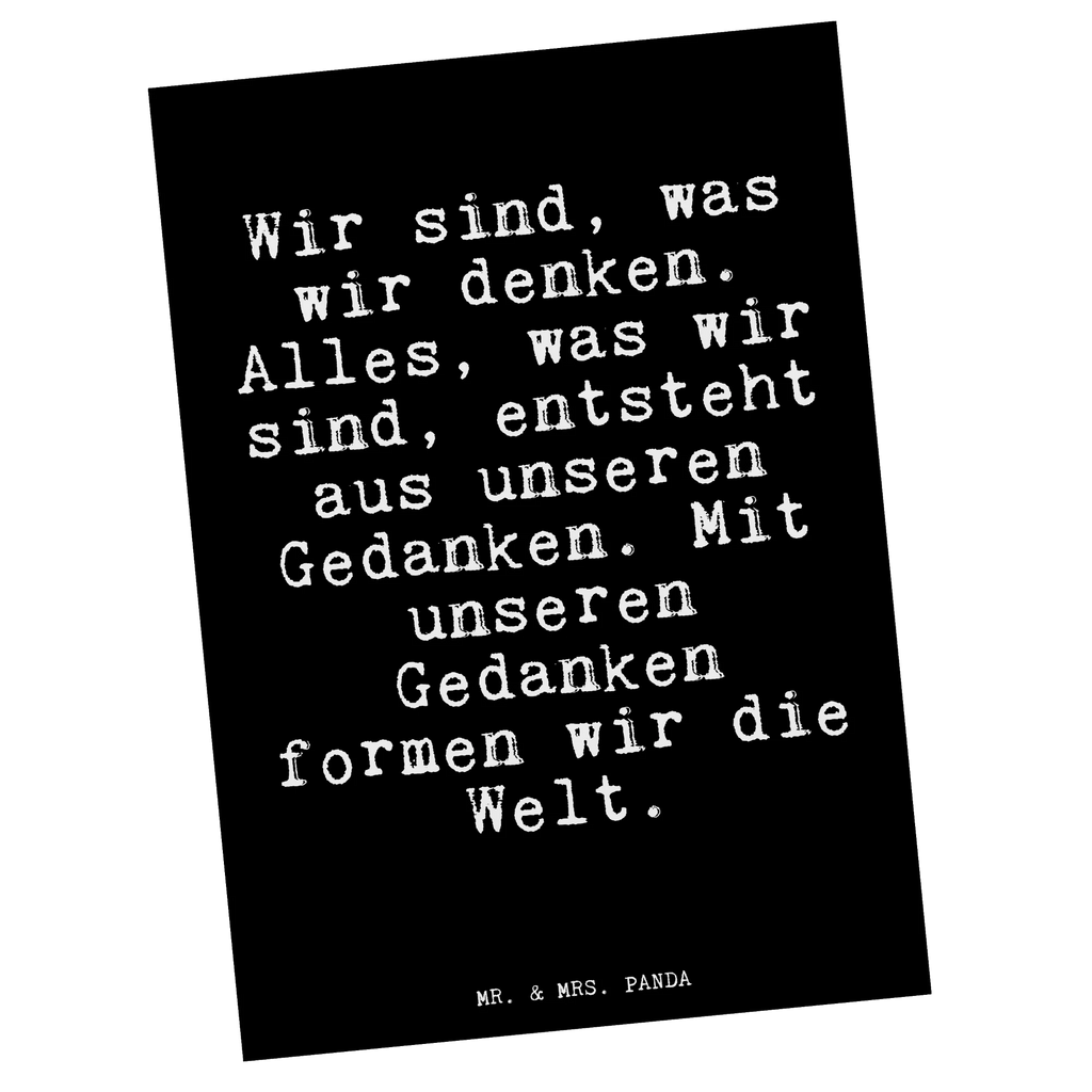 Postcard Wir sind, was wir... Postcard, invitation card, gift card, paper, invitation, card, gift, postcards, letter, saying, sayings, funny, wisdom, quotes, Glizzer Spell Proverbs Wisdom Quotes Funny Wisdom Words