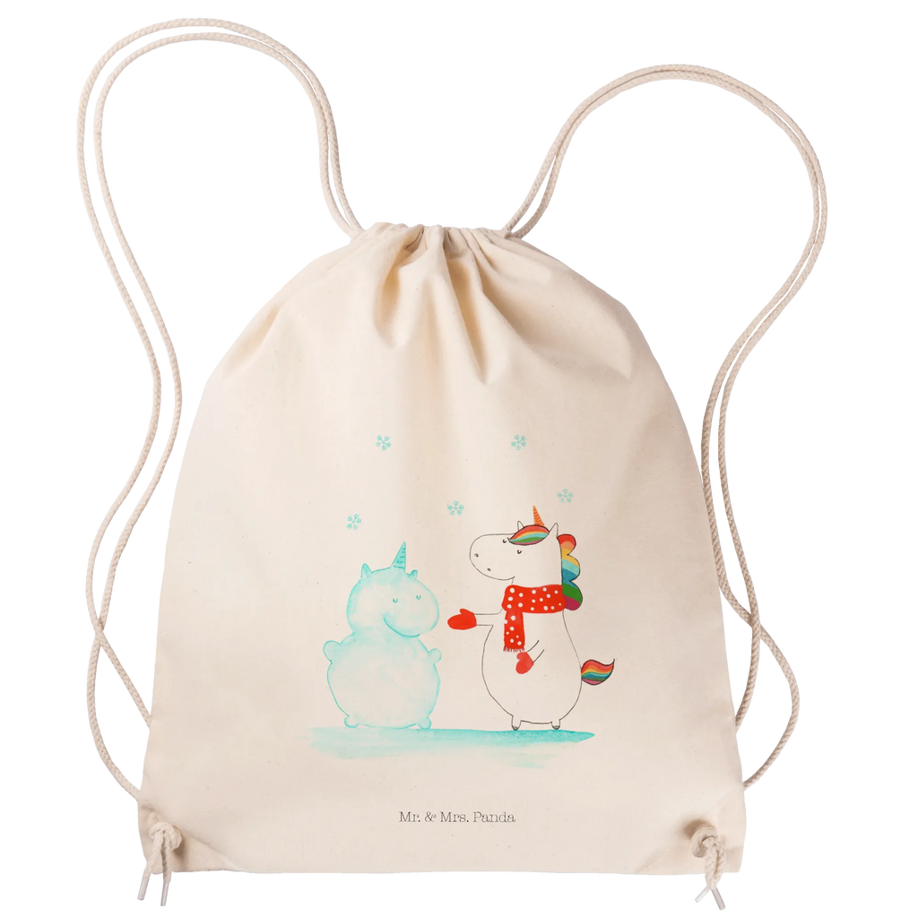 Drawstring bag unicorn snowman hipster, sports bag, gym bag, bag, jute bag, carrier bag, unicorn, unicorns, Cake, present, Cap, Gloves, Winter, Christmas Motif, Christmas, Snow, Snowman, Cold, X-Mas, Unicorn, winter gift