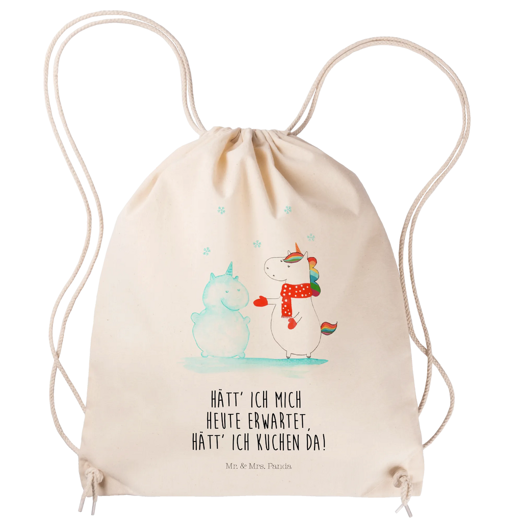 Drawstring bag unicorn snowman hipster, sports bag, gym bag, bag, jute bag, carrier bag, unicorn, unicorns, Cake, present, Cap, Gloves, Winter, Christmas Motif, Christmas, Snow, Snowman, Cold, X-Mas, Unicorn, winter gift