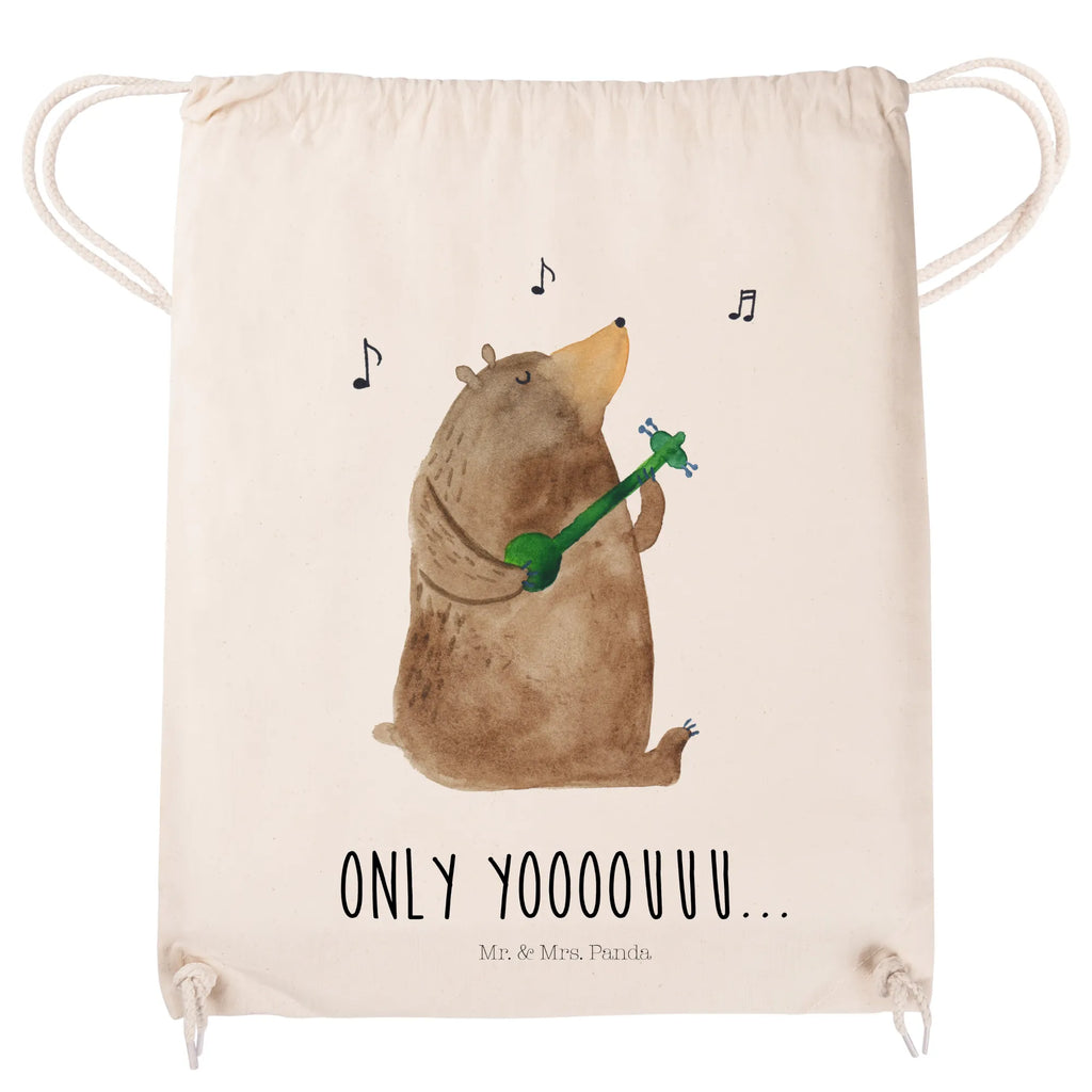 Drawstring bag bear guitar sports bag, gym bag, hipster, bag, jute bag, carrier bag, bear, teddy, teddy bear, cuddly toy