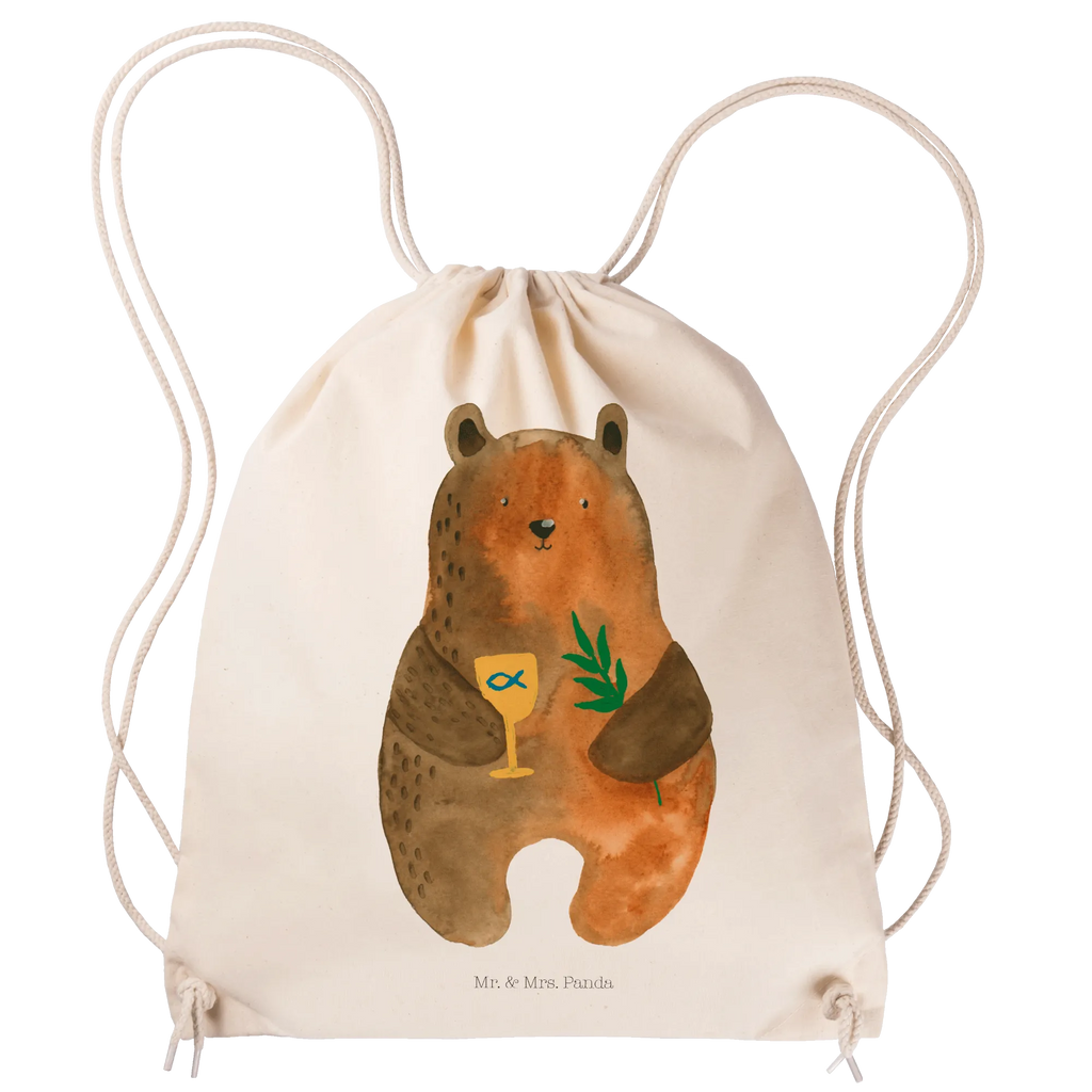 Drawstring bag bear confirmation sports bag, hipster, gym bag, carrier bag, jute bag, bag, bear, teddy, teddy bear, cuddly toy, confirmation, church, service, evangelic