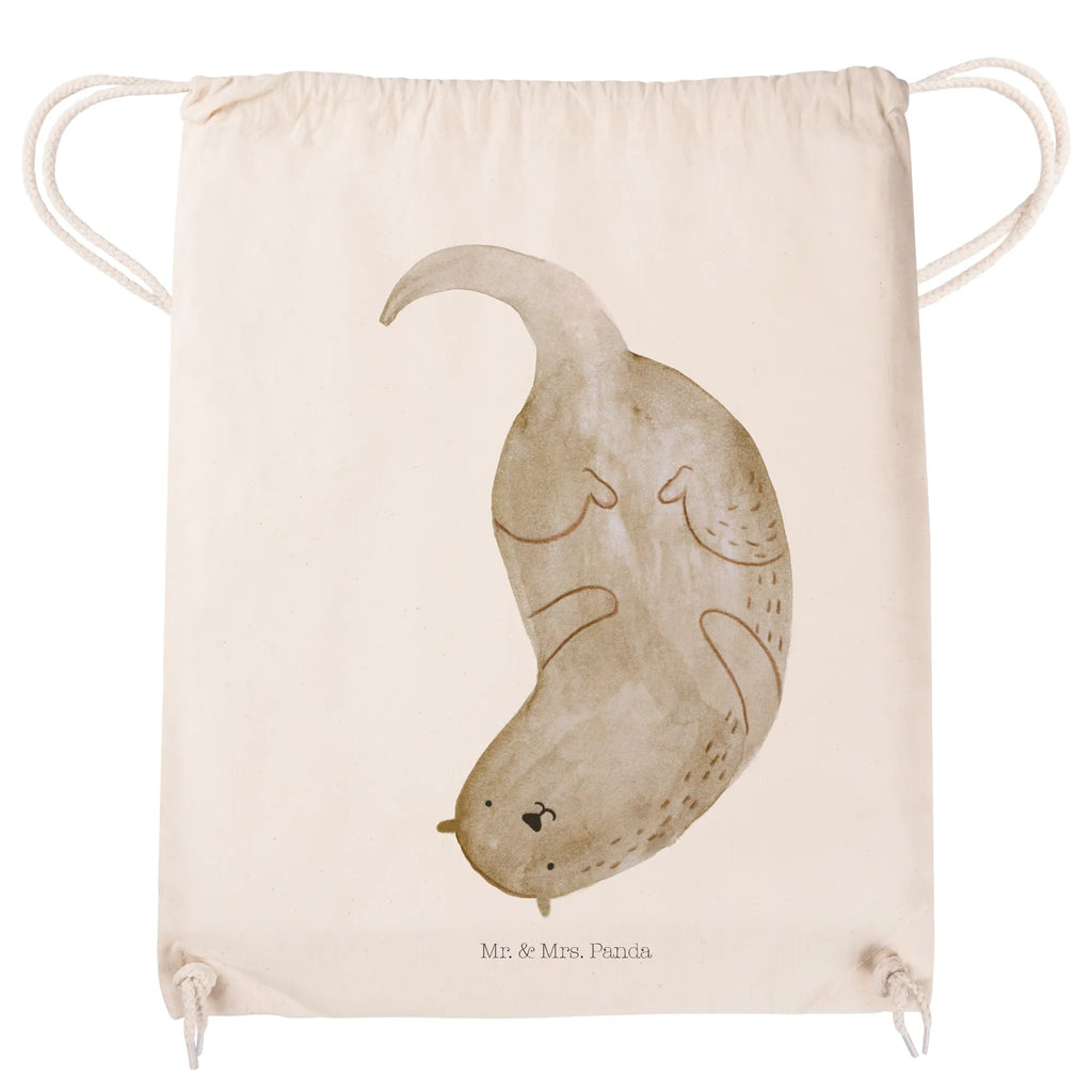 Drawstring bag otter upside down sports bag, gym bag, carrier bag, hipster, jute bag, bag, otter, marten, sea otter, European otter, water mammal, aquatic animal, baby otter, predator, water, otter gifts, animal lover, gift ideas for animal lovers, animal, mammal, water animal, gifts for people in love, Otter Sea Otter Lake Otter