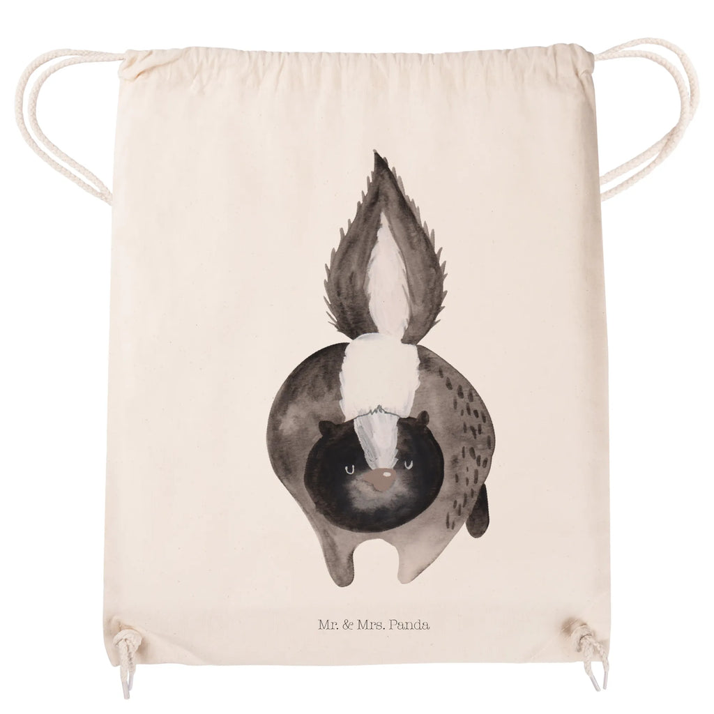 Drawstring bag skunk attack gym bag, carrier bag, jute bag, sports bag, bag, hipster, Skunk, predator, threatening, stinker, skunk, angry, wild animal, stinky