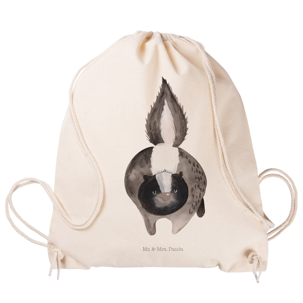 Drawstring bag skunk attack gym bag, carrier bag, jute bag, sports bag, bag, hipster, Skunk, predator, threatening, stinker, skunk, angry, wild animal, stinky