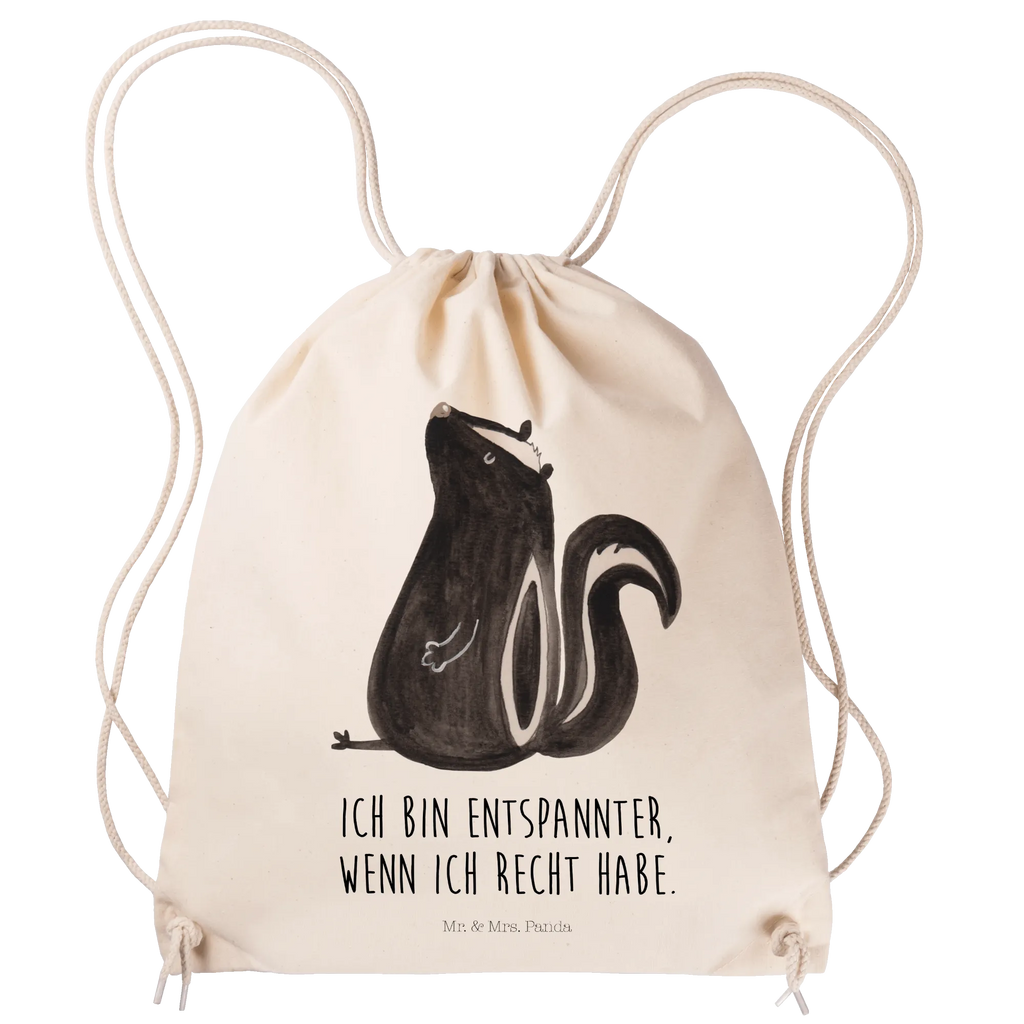 Drawstring bag skunk Sit sports bag, gym bag, jute bag, bag, hipster, carrier bag, Skunk, wild animal, stinker, stinky, office, law, slogan, skunk, know-it-all, predator