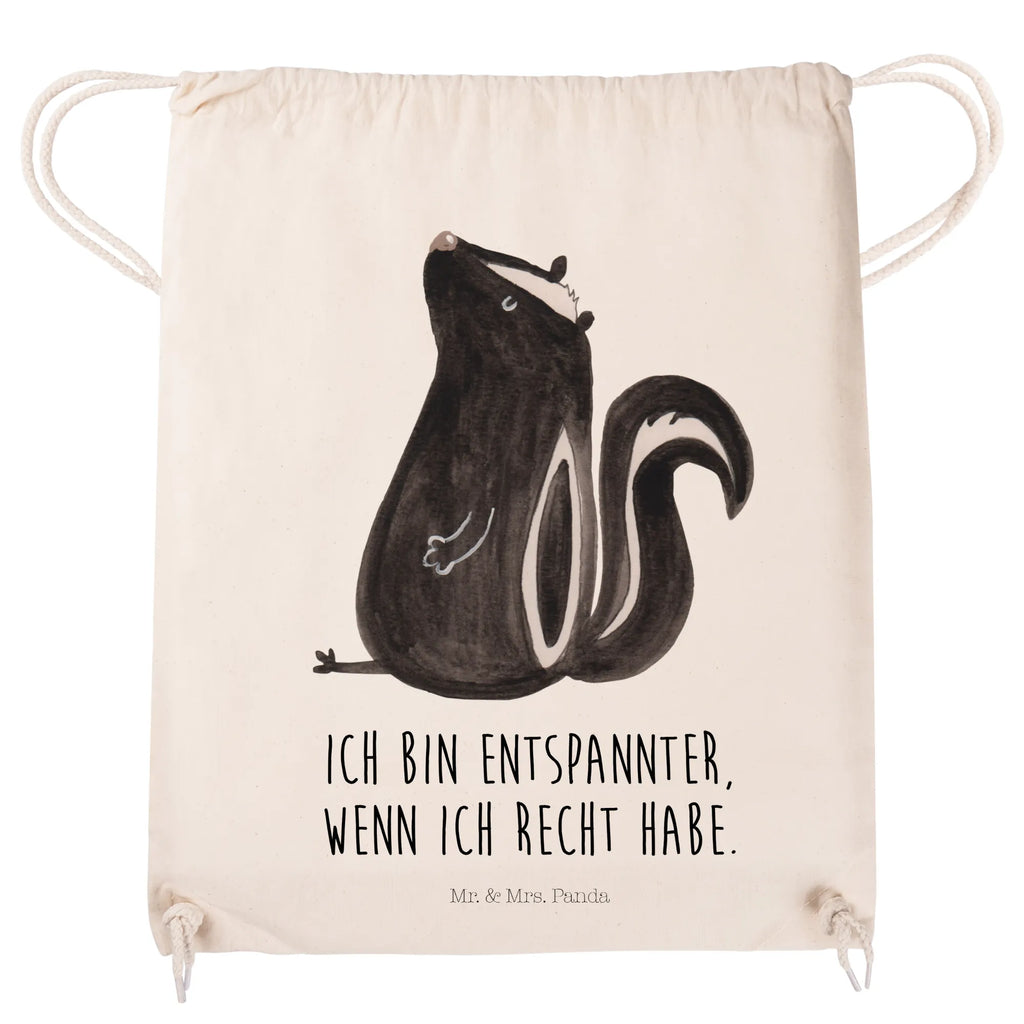 Drawstring bag skunk Sit sports bag, gym bag, jute bag, bag, hipster, carrier bag, Skunk, wild animal, stinker, stinky, office, law, slogan, skunk, know-it-all, predator