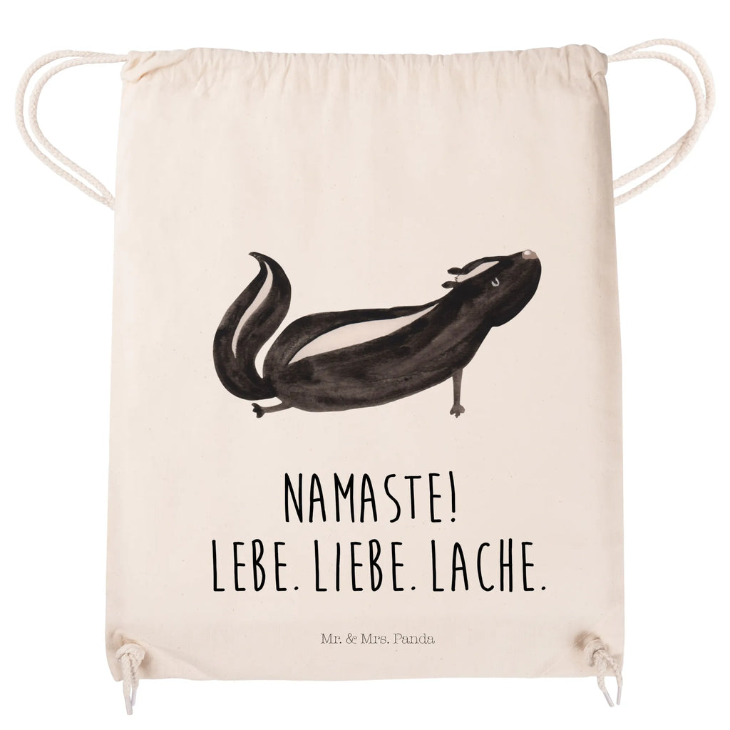 Drawstring bag skunk yoga sports bag, gym bag, hipster, jute bag, bag, carrier bag, Skunk, Stinky, Predator, Wild animal, Live, Yoga, Stinker, Namaste, Love, Laugh