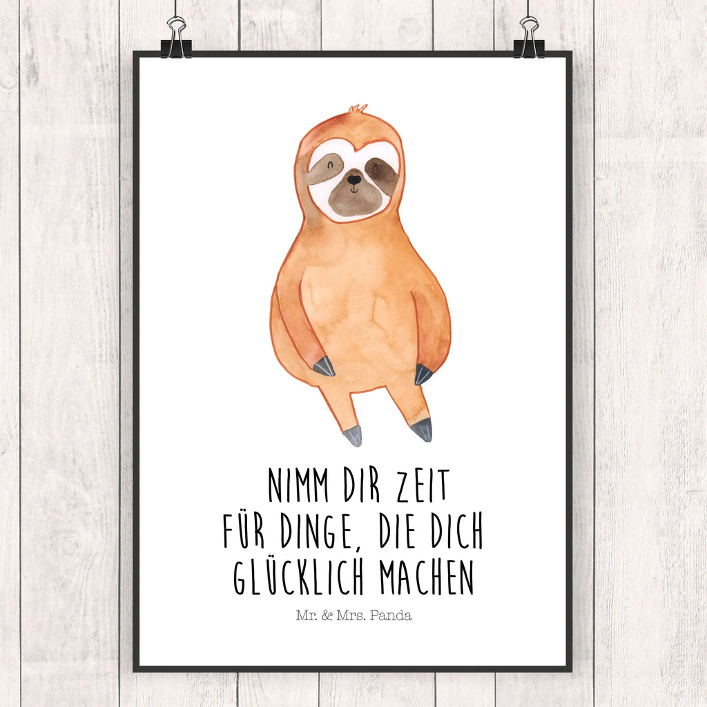 Poster sloth Satisfied Kunstdruck, Wandposter, Wanddeko Bild, Posterdruck, kunstdruck poster, Bild, wanddeko, wanddruck, wandkunst, Designposter, Poster, kunstposter, kunst für die wand, drucke, Wandbild, Bild für Wand, Deko Bild, Mr. & Mrs. Panda Poster, Plakat, Wandschmuck, Wanddekoration, grafikposter, Faultier, Faultier Deko, Faultier Geschenk, glücklich, faul, Glück, Pause, Ruhe, Faultiere, Gelassenheit, Lieblingstier, Happy, Relaxen, Zufriedenheit, Frieden, Zufrieden