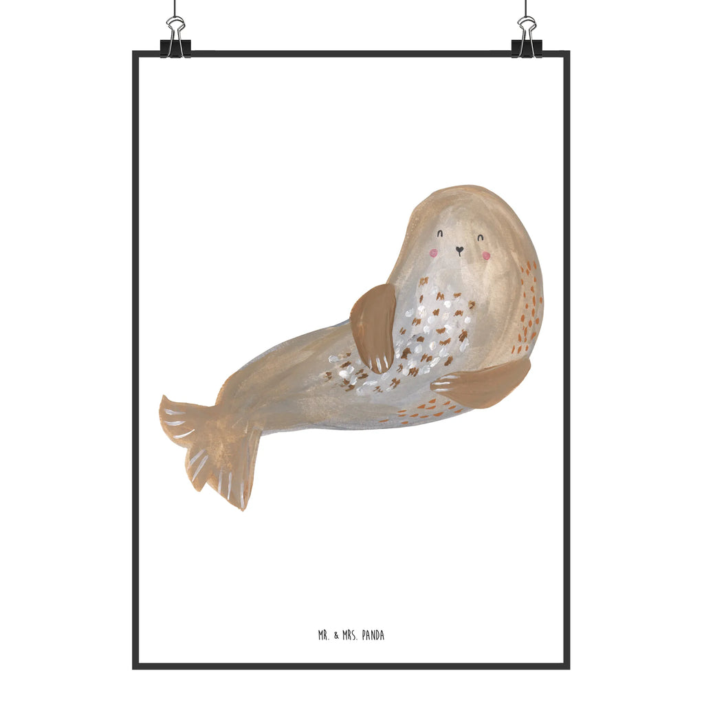 Poster Robbe Lachen Posterdruck, Deko Bild, Wandbild, Plakat, Wanddeko Bild, kunst für die wand, Mr. & Mrs. Panda Poster, Poster, wanddruck, Wandschmuck, grafikposter, Wanddekoration, kunstposter, Wandposter, drucke, wandkunst, wanddeko, kunstdruck poster, Bild, Designposter, Bild für Wand, Kunstdruck, Gute Laune, Tiermotive, Tiere, Lustige Sprüche, Meerestier, Ostsee, Robben, Strand, Robbe, Seehund, Nordsee