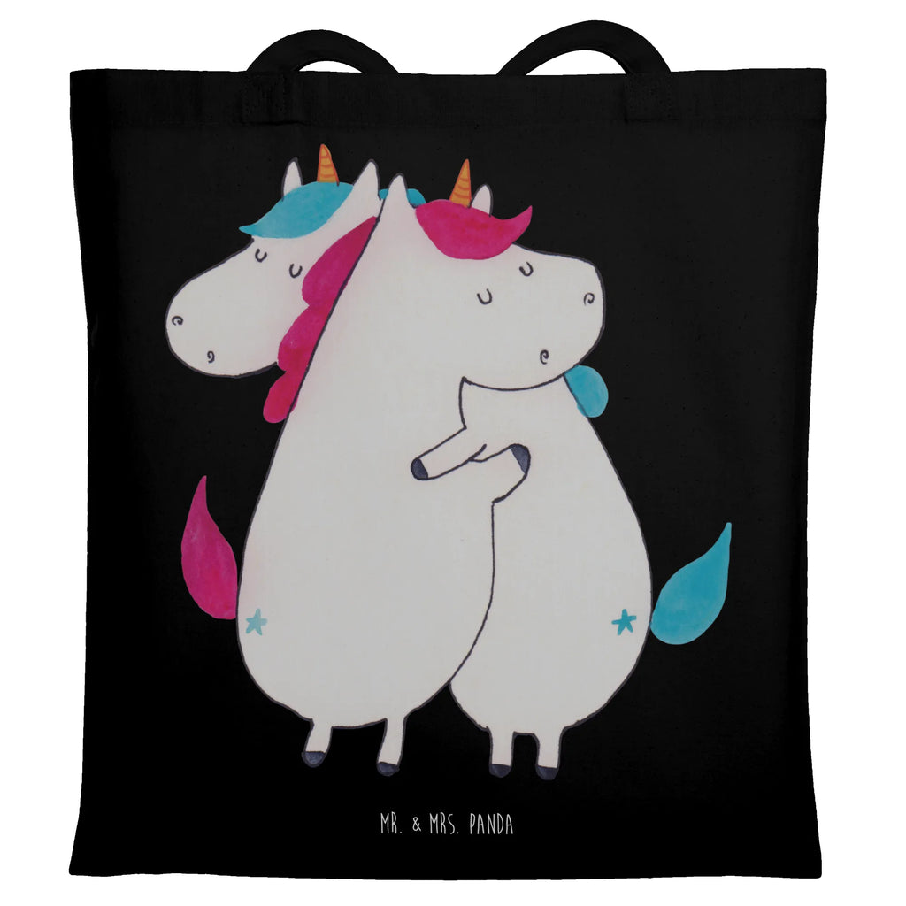 Tote bag unicorns Embrace Jutetasche, Umhängetasche, Jutebeutel, Einkaufstasche, Beutel, Tragetasche, Tasche, Badetasche, Laptoptasche, Stofftasche, Einkaufstüte, Schultertasche, Strandtasche, Shopper, Stoffbeutel, Beuteltasche, Einhorn, Einhörner, Einhorn Deko, Unicorn, Sister, Familie, Geschwister, Liebe, Schwestern, Schwester, BFF, Freundin, Freundinnen