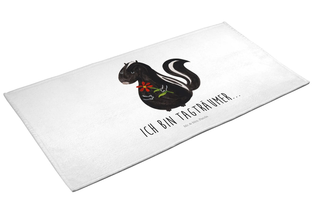Hand towel skunk flower towels, bath towel, big, children, baby, bathroom, Towel, Skunk, dreamy, dreams, stinker, stink, skunk, predator, wild animal, daydreamer