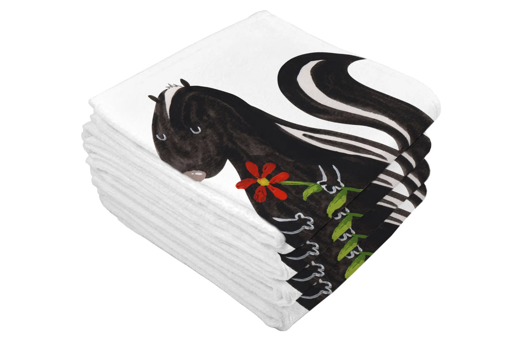 Hand towel skunk flower towels, bath towel, big, children, baby, bathroom, Towel, Skunk, dreamy, dreams, stinker, stink, skunk, predator, wild animal, daydreamer