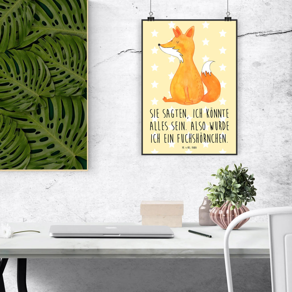 Poster unicorn Wish Kunstdruck, Bild, Raumdekoration, Mr. & Mrs. Panda Poster, Wanddekoration, Poster, Handgemaltes Poster, Küchenposter, Designposter, Wanddeko, Posterdruck, Wandposter, Kinderposter, Wanddeko Bild, Einhorn, Einhörner, Einhorn Deko, Unicorn, Fuchshörnchen, Foxycorn, Fuchshorn, Fuchs, Füchse, Unicorns