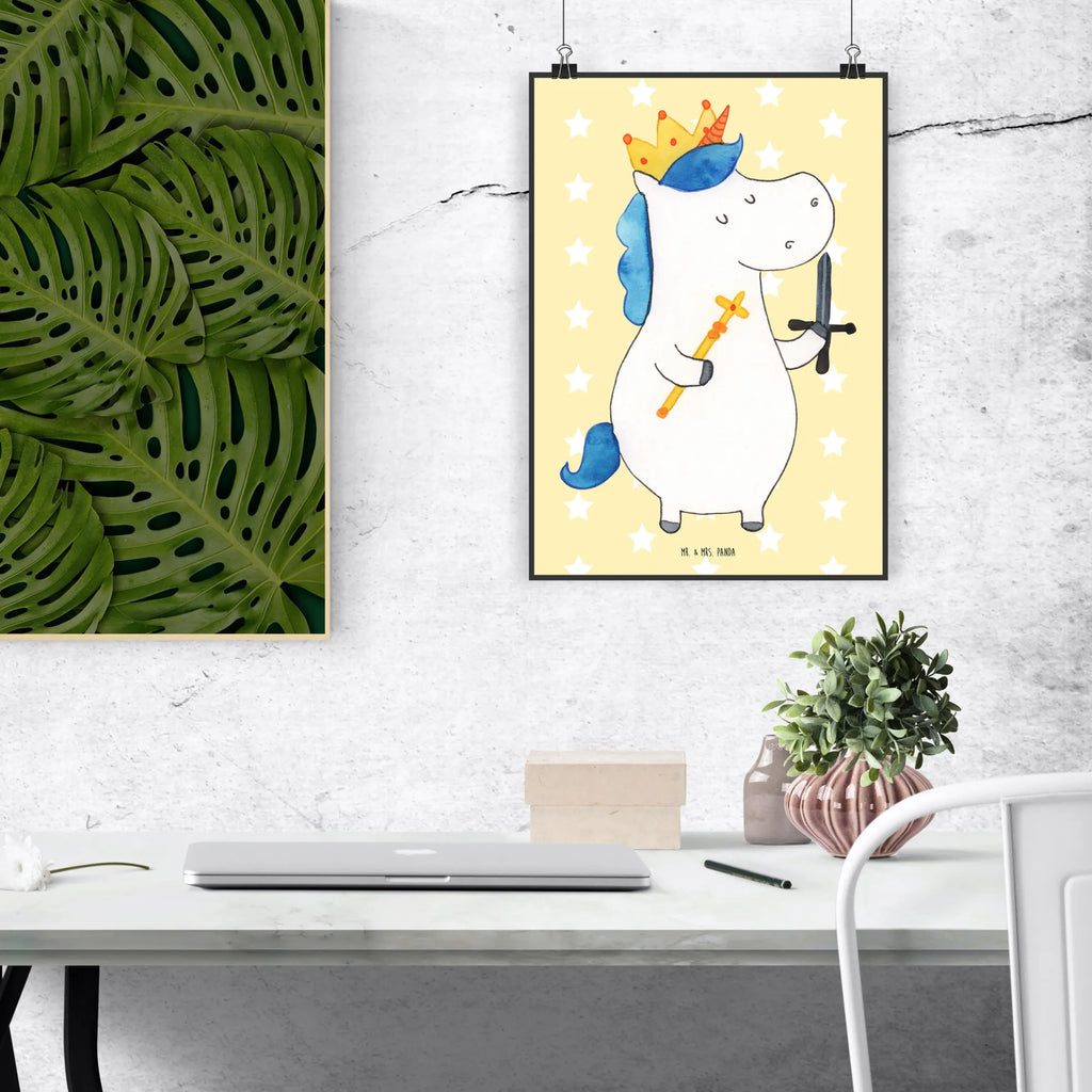 Poster unicorn king with sword kunstdruck poster, Wandschmuck, kunstposter, Mr. & Mrs. Panda Poster, wanddruck, wandkunst, drucke, Deko Bild, wanddeko, Wanddeko Bild, Kunstdruck, Wandbild, Plakat, Poster, Wanddekoration, grafikposter, kunst für die wand, Wandposter, Designposter, Bild für Wand, Posterdruck, Bild, Einhorn Deko, Einhörner, Einhorn, Unicorn, Mittelalter, König, Ritter