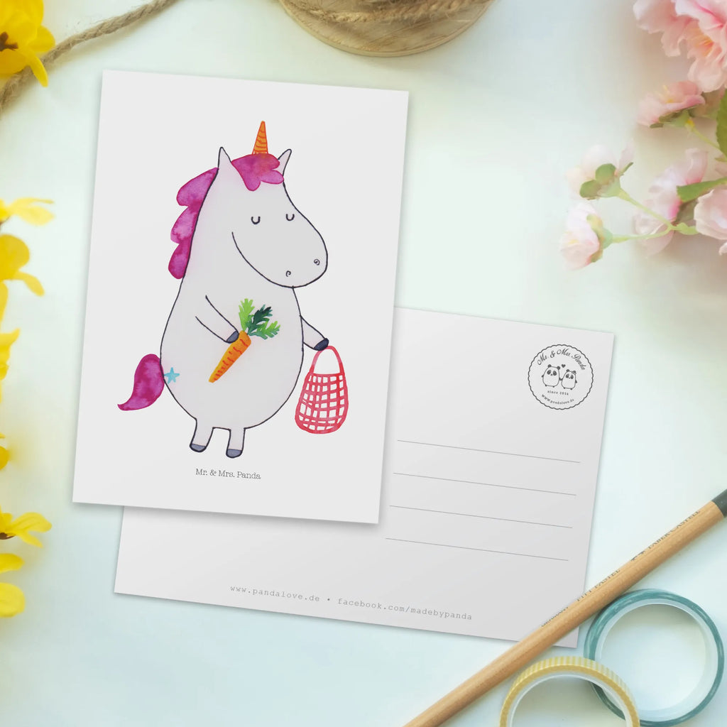 Postcard unicorn Vegan card, letter, gift, invitation card, gift card, invitation, postcards, Postcard, paper, unicorn, unicorns, Raw Food, Vegetarian Food, Healthy Eating, girlfriend present, girlfriend gift, Organic, Vegan, Veganism