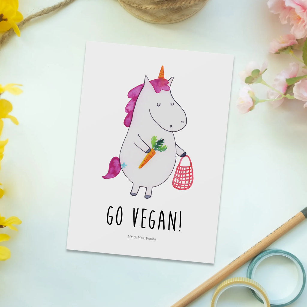 Postcard unicorn Vegan card, letter, gift, invitation card, gift card, invitation, postcards, Postcard, paper, unicorn, unicorns, Raw Food, Vegetarian Food, Healthy Eating, girlfriend present, girlfriend gift, Organic, Vegan, Veganism