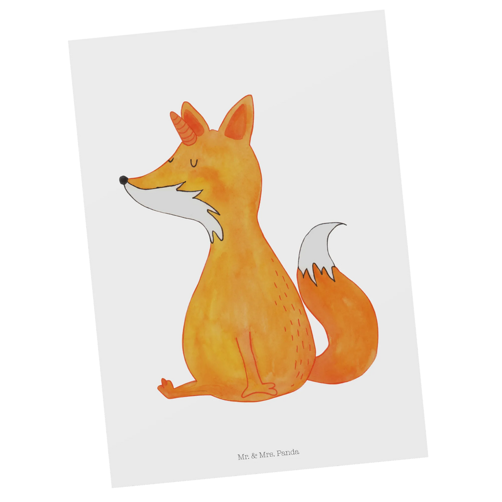 Postcard unicorn Fox gift card, Postcard, paper, card, postcards, invitation card, gift, invitation, letter, unicorn, unicorns, foxycorn, fox, fox horns, foxes