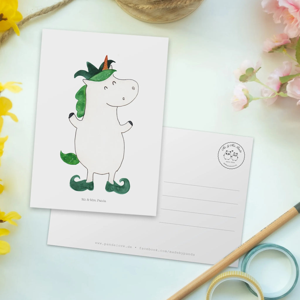 Postcard unicorn joker Postkarte, Grußkarte, Ansichtskarten, Geburtstagskarte, Dankeskarte, Karte, Einladungskarten Geburtstag, Geschenkkarte, Einladungskarte, Einladung Geburtstag, Einladung, Ansichtskarte, Einhorn, Einhörner, Einhorn Deko, Unicorn, Gaukler, Mittelalter, Kasper, Hofnarr