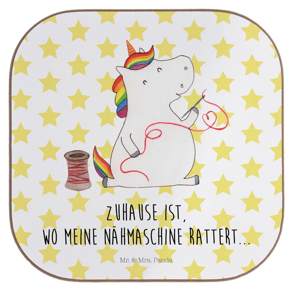 Square coaster unicorn seamstress Coasters, gifts, party, gift, presents, glass coasters, breakfast, unicorn, unicorns, seamstress gift, knitting, tinkering, girlfriend, crochet, sew, seamstress present, girl, sewing room
