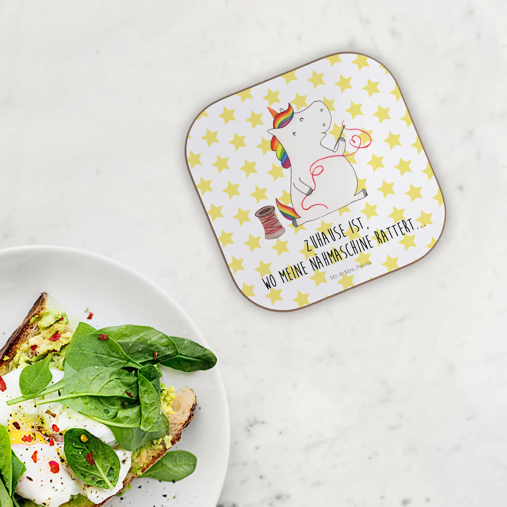 Square coaster unicorn seamstress Coasters, gifts, party, gift, presents, glass coasters, breakfast, unicorn, unicorns, seamstress gift, knitting, tinkering, girlfriend, crochet, sew, seamstress present, girl, sewing room
