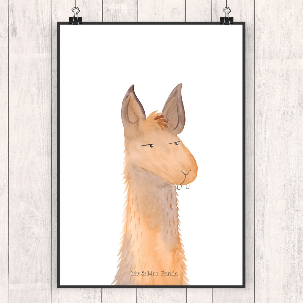 Poster llama head Annoyed Deko Bild, grafikposter, Kunstdruck, drucke, Wandposter, Bild, kunst für die wand, Plakat, Wandbild, Wanddeko Bild, kunstdruck poster, Wandschmuck, Poster, Bild für Wand, Mr. & Mrs. Panda Poster, Designposter, Posterdruck, kunstposter, wandkunst, Wanddekoration, wanddruck, wanddeko, Lama, Alpaka, Recht haben, Chefin, Chef, Büro, Partnerin, Genervt sein, Büroalltag, Beste Freundin, Lamas, Azubi, Freundin