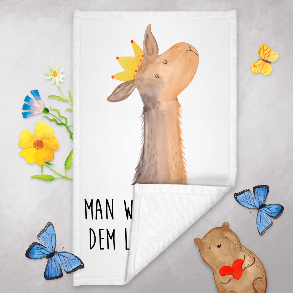 50 x 100 ręcznik Głowa lamy król Lama, Alpaka