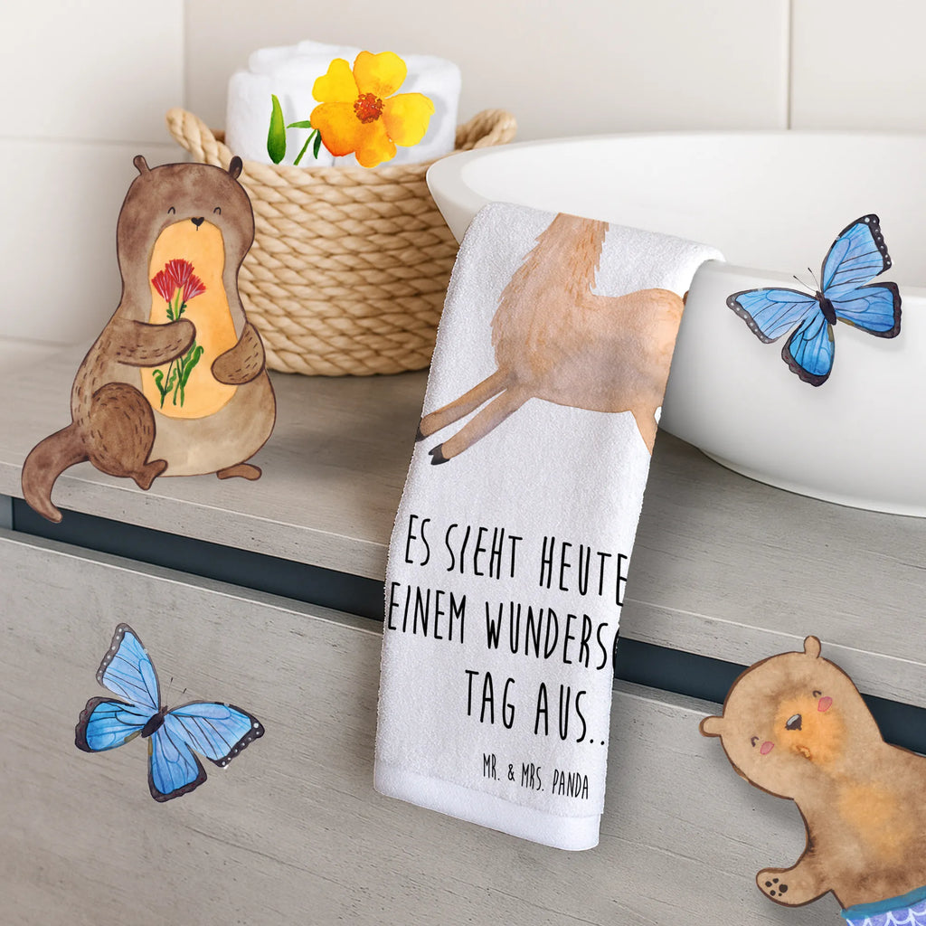 50 x 100 ręcznik lama Skakanie Lama, Alpaka