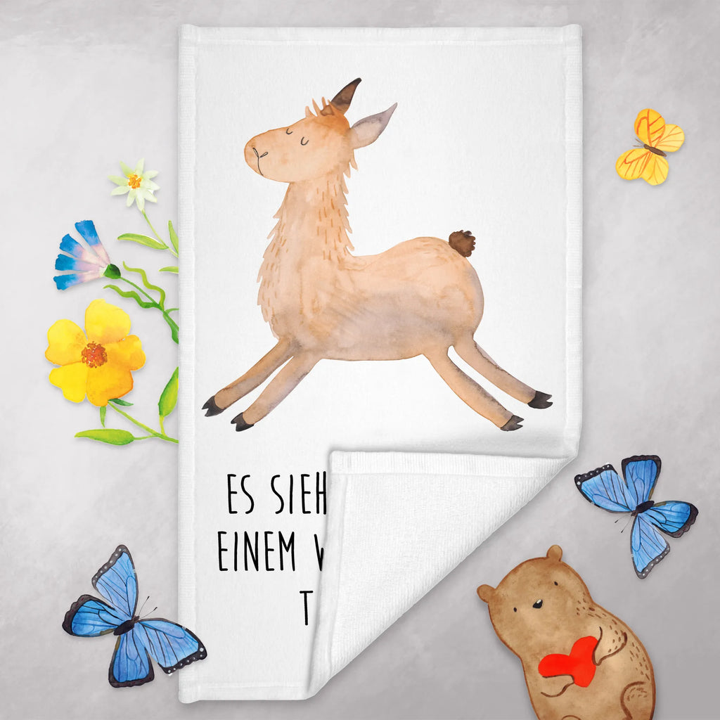 50 x 100 ręcznik lama Skakanie Lama, Alpaka