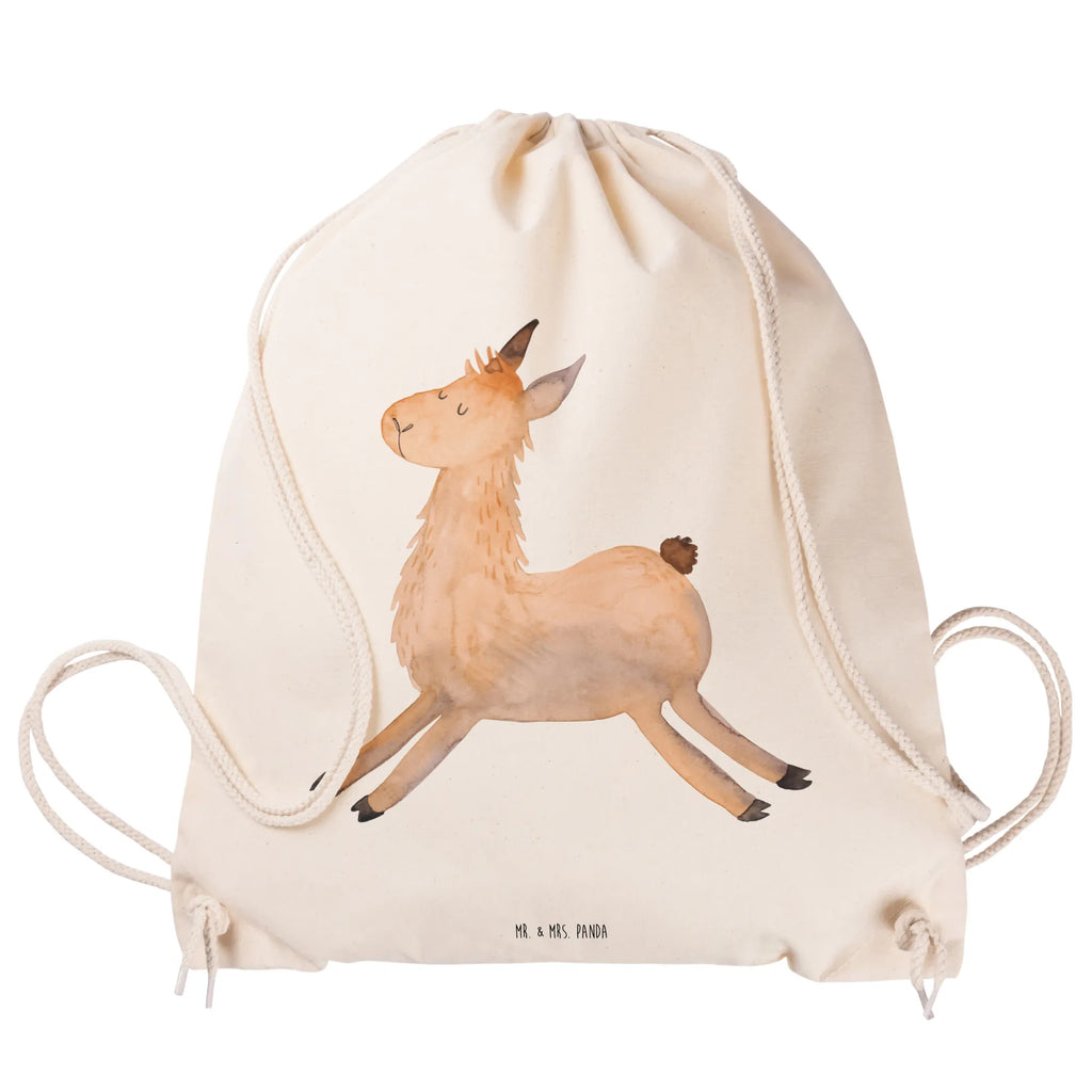 Drawstring bag lama Jump hipster, jute bag, carrier bag, gym bag, sports bag, bag, Llama, llama, alpaca, trendy animal, exam, happy, heartache, luck, favourite day, new start, start, llamas, happy day, girlfriend, Lama, graduation, good morning