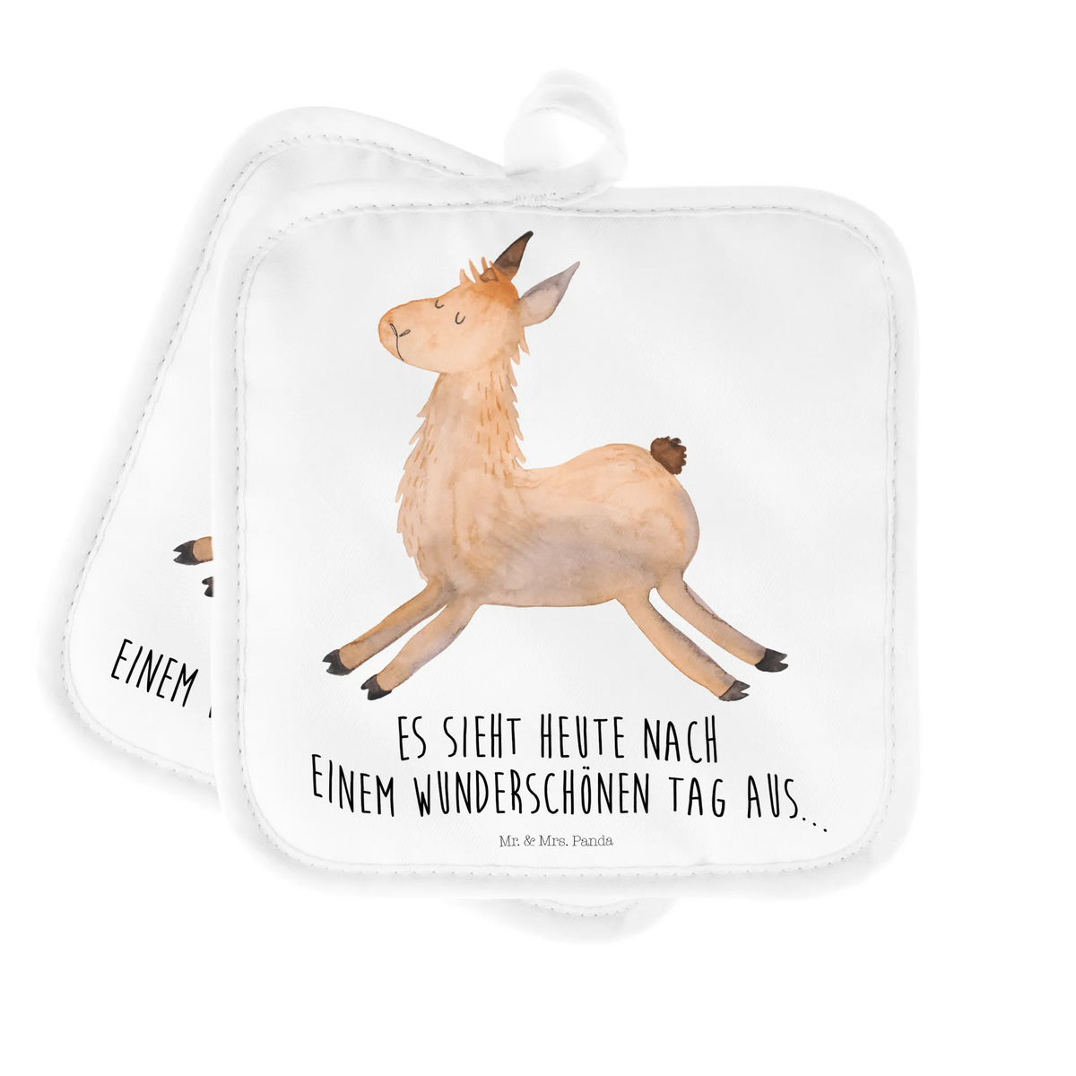 Pot holder lama Jump oven glove, oven cloth set, kitchen, set, baking, gloves, cooking, potholders, oven mitts, Llama, llama, alpaca, trendy animal, happy day, start, heartache, graduation, luck, girlfriend, exam, happy, llamas, new start, good morning, Lama, favourite day