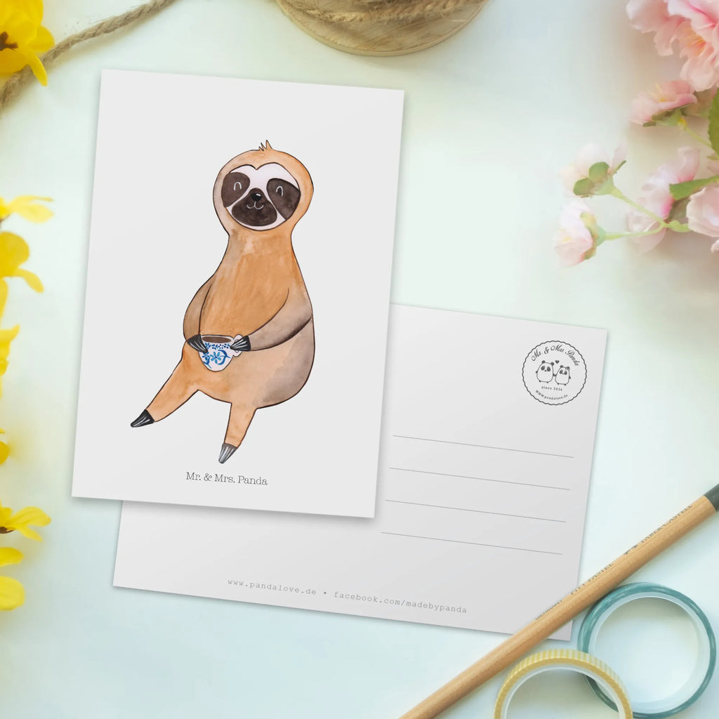 Pocztówka Leniwiec kawa Leniwiec, prezent z leniwcem, dekoracja z leniwcem