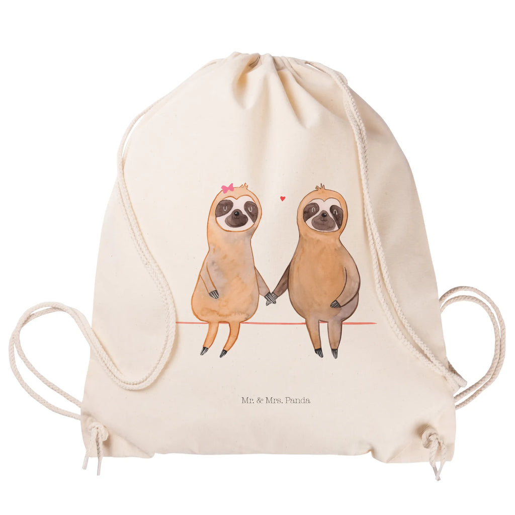 Drawstring bag sloth pair sports bag, gym bag, carrier bag, jute bag, bag, hipster, Sloth, sloth, trend animal, together, lazy, favourite animal, engaged, relax, lovers, in love, sloth couple, sloth love, love