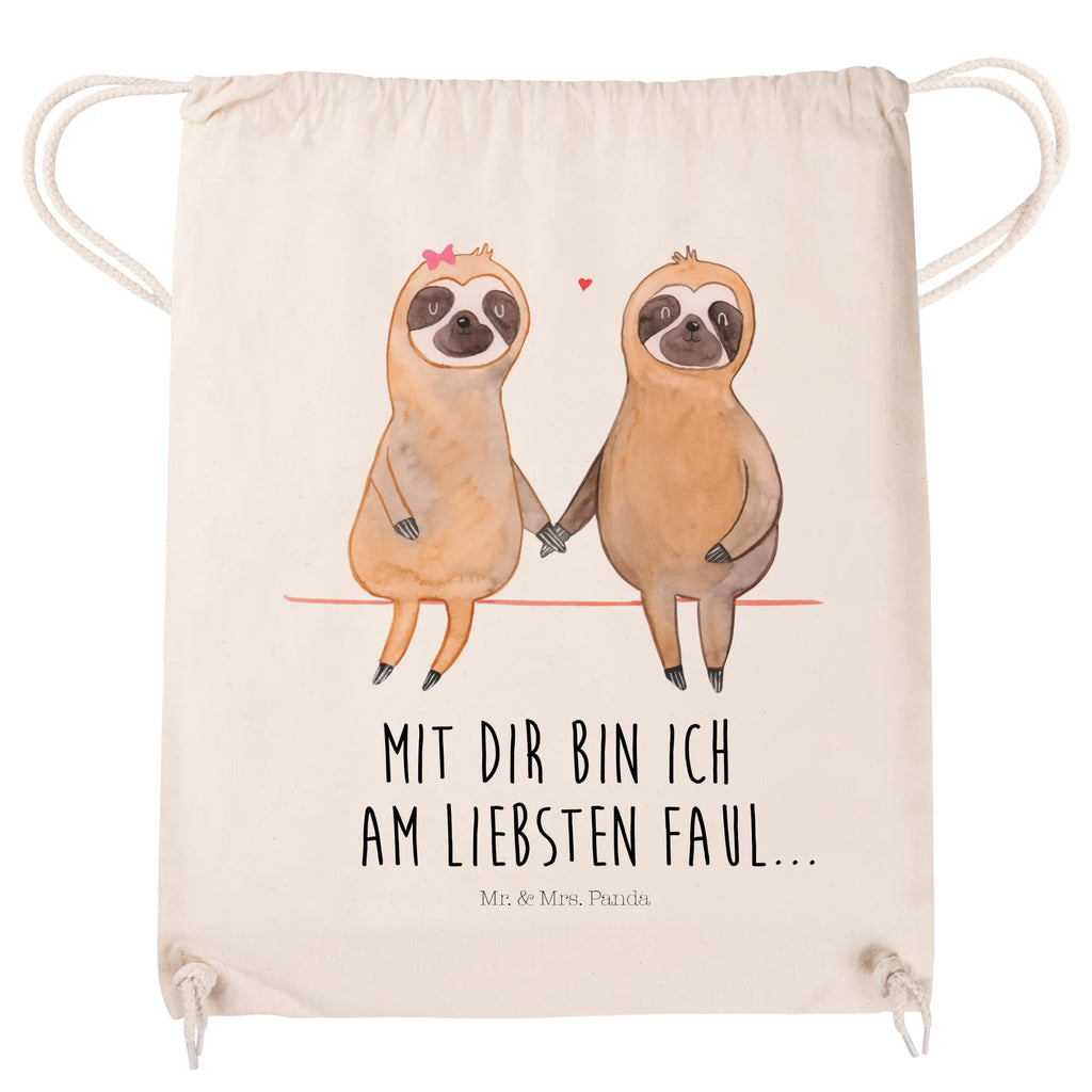 Drawstring bag sloth pair sports bag, gym bag, carrier bag, jute bag, bag, hipster, Sloth, sloth, trend animal, together, lazy, favourite animal, engaged, relax, lovers, in love, sloth couple, sloth love, love