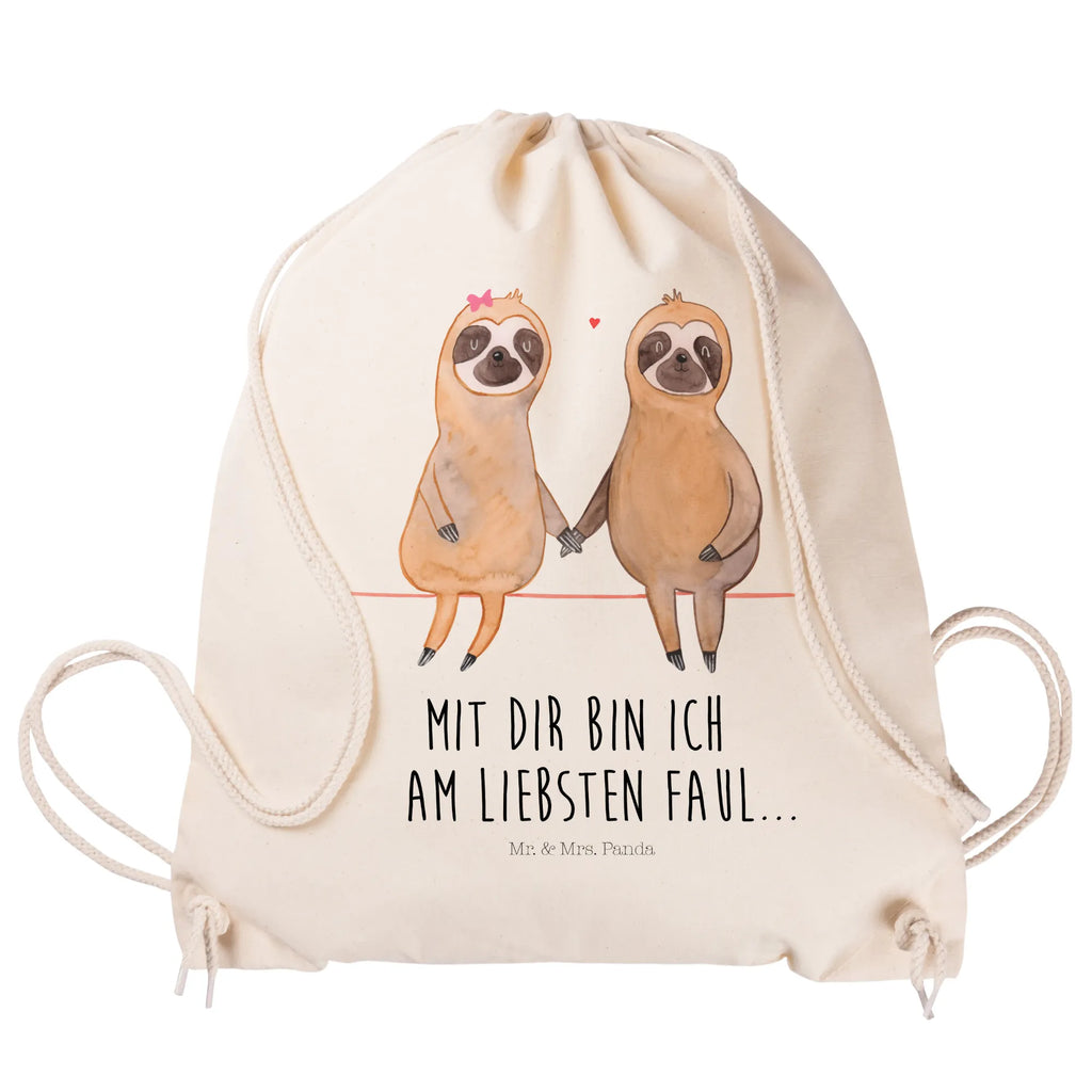 Drawstring bag sloth pair sports bag, gym bag, carrier bag, jute bag, bag, hipster, Sloth, sloth, trend animal, together, lazy, favourite animal, engaged, relax, lovers, in love, sloth couple, sloth love, love